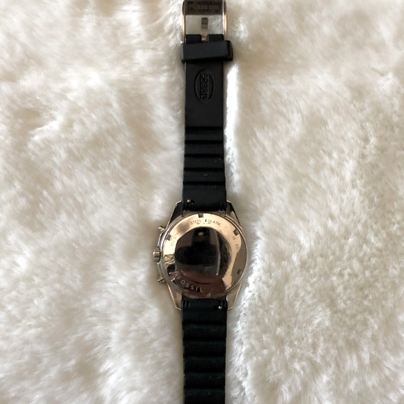 Fossil silicone black watch